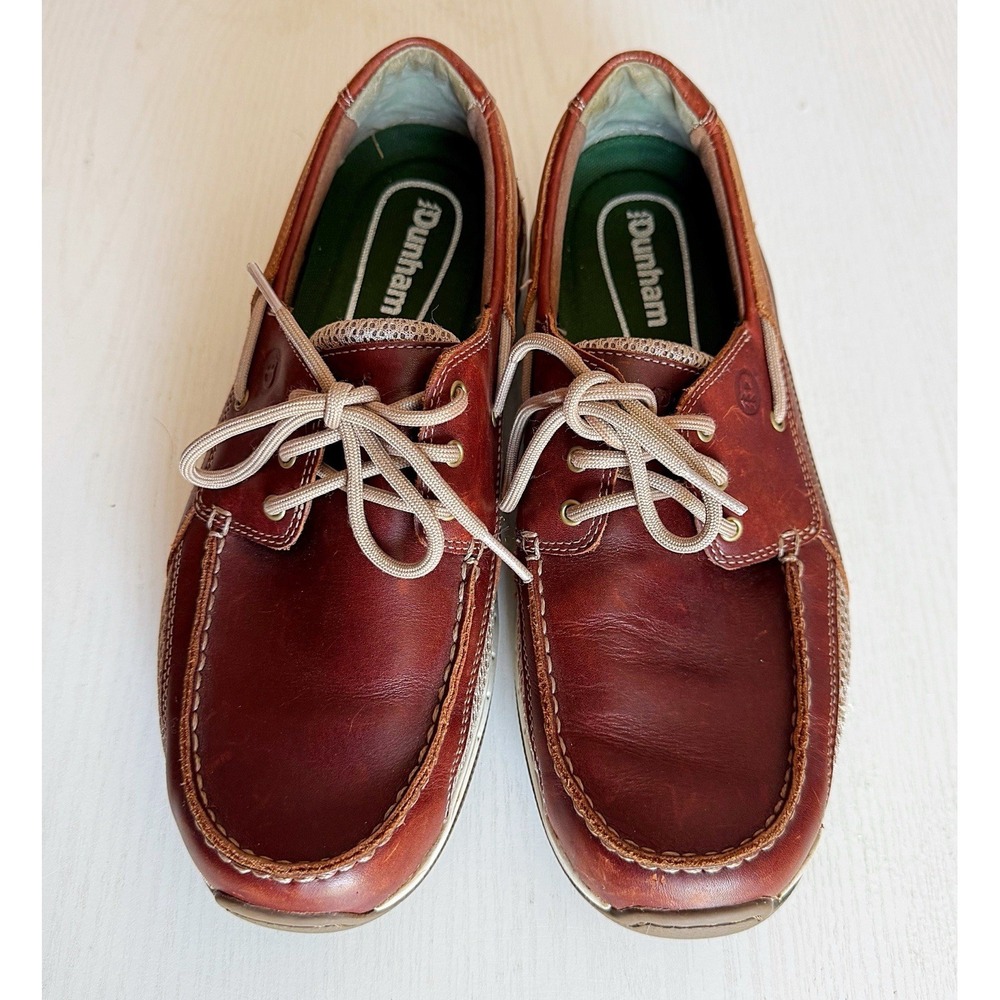 Dunham Genuine Leather Dark Brown Rollbar Shoes. Men's Size 8 2E